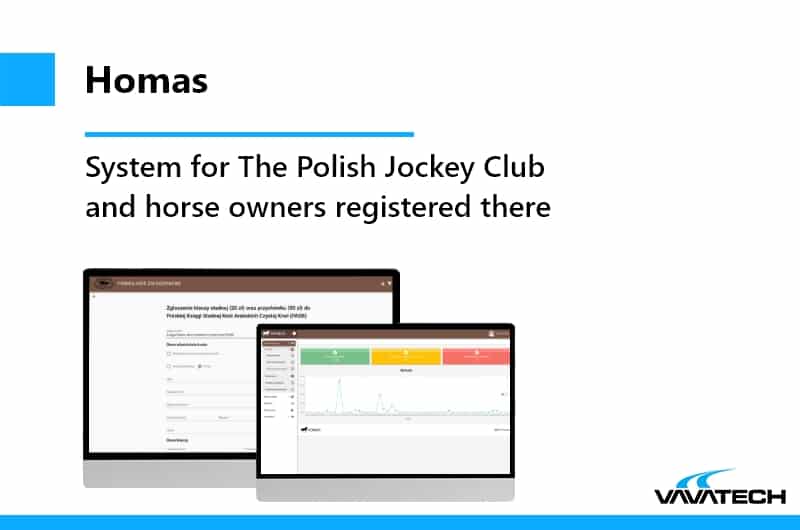 Java and Java EE application made by Vavatech for The Polish Jockey Club